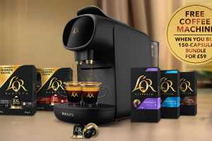 Get a £105 L’Or coffee machine and 150 coffee pods for just £59
